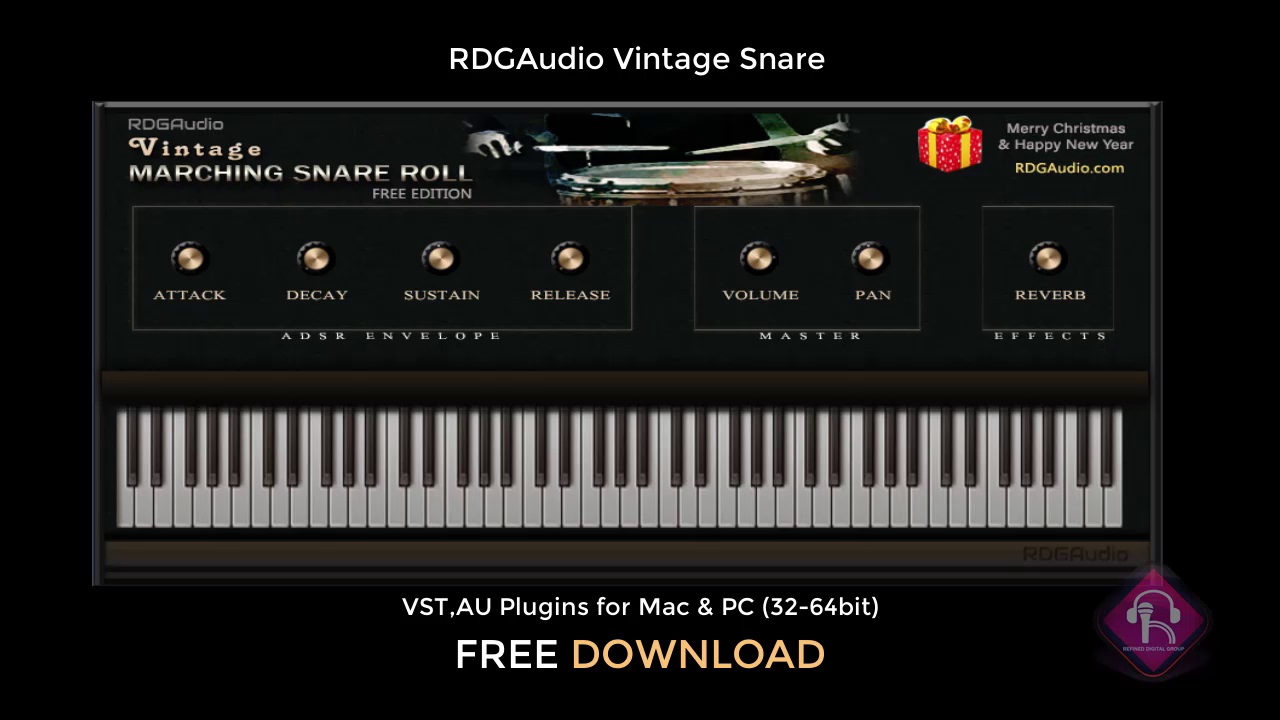 RDGAudio Vintage Snare Roll AU VST FREE Plugins Download